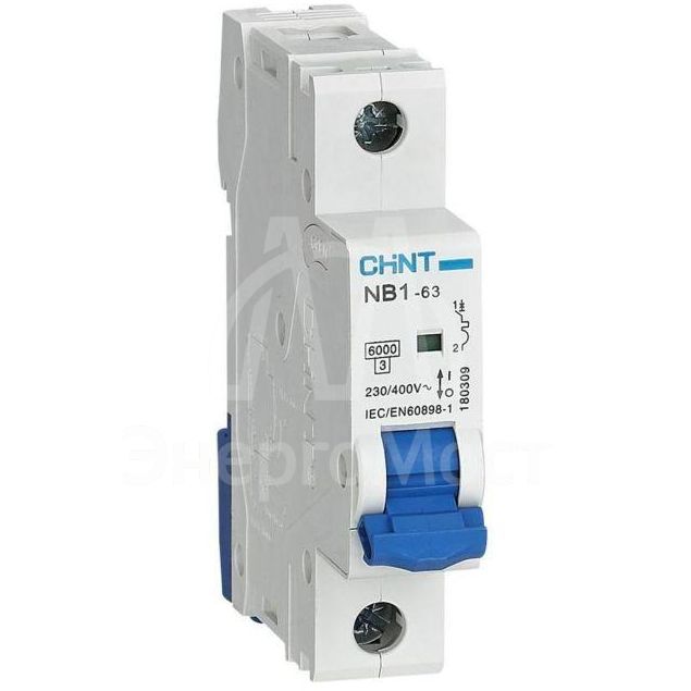 Выключатель автоматический модульный 1п B 32А 6кА NB1-63 (R) CHINT 179607