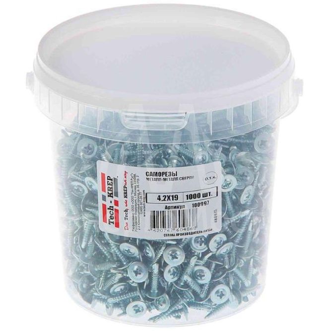 Саморез ШСММ св. 4.2х19 (уп.1000шт) Tech-KREP 100997