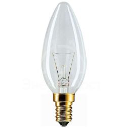 Лампа накаливания Stan 60Вт E14 230В B35 CL 1CT/10X10 Philips 926000003017