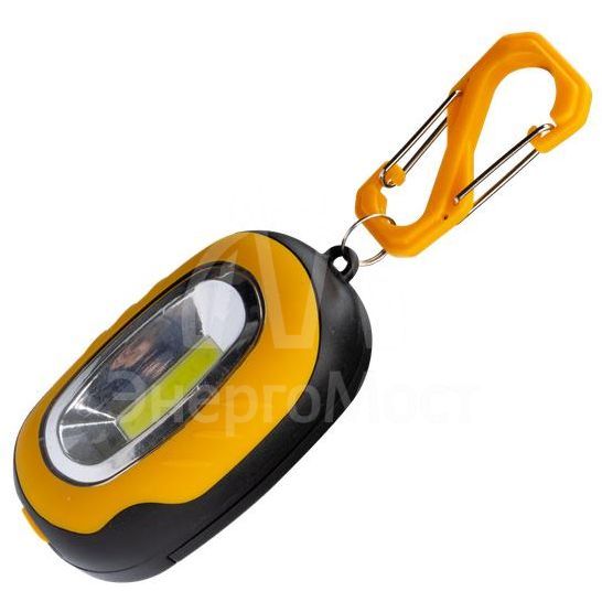 Фонарь брелок кемпинговый походный 1ВтCOBLED 3xAAA корпус ABS-пластик магнит на корпусе карабин КОСМОС KOC202B