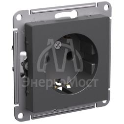 Розетка AtlasDesign с заземл. 16А механизм базальт SE ATN001443