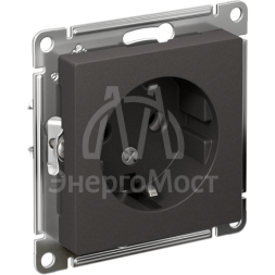 Розетка AtlasDesign с заземл. 16А механизм базальт SE ATN001443
