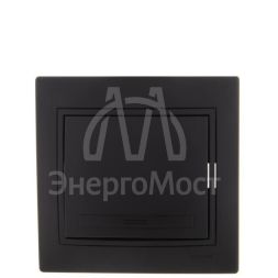 Выключатель 1-кл. 1п СП Мира 10А IP20 со вставкой черн. бархат LEZARD 701-4242-100