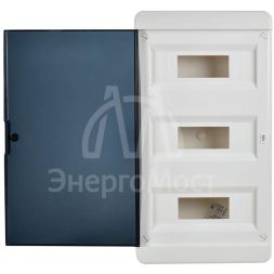 Корпус пластиковый ЩРВ-П-36 IP41 черн. прозр. дверь TEKFOR IEK TF5-KP12-V-36-41-K01-K03