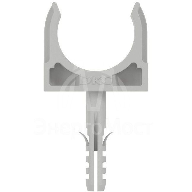 Держатель для труб (клипса) d25мм с защелкой и дюбелем (розн. уп.6шт) DKC 51325R