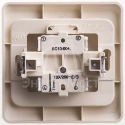 Переключатель 1-кл. СП Этюд 10А IP20 крем. SchE BC10-004K