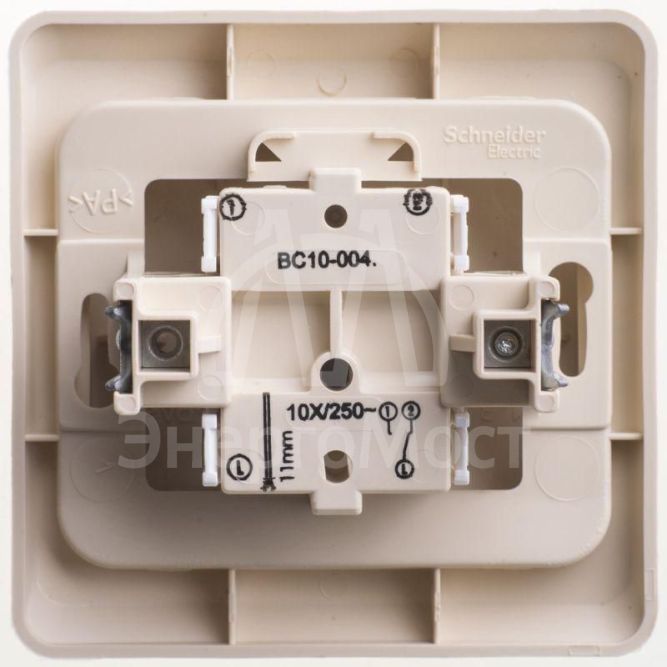 Переключатель 1-кл. СП Этюд 10А IP20 крем. SchE BC10-004K