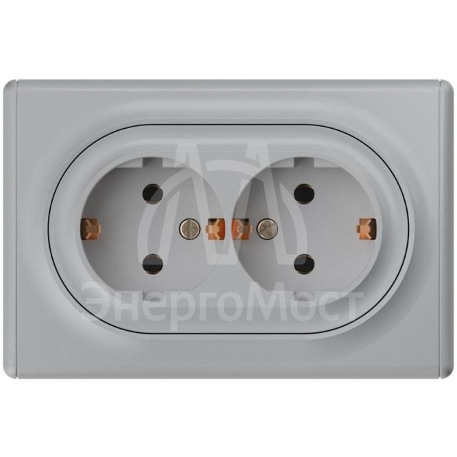Розетка 2-м СП Florence 16А IP20 с заземл. винт. клеммы сер. 1E10401302 OneKeyElectro 2172836