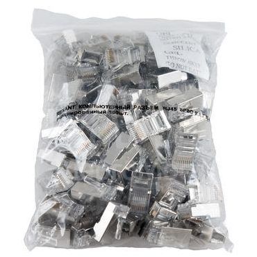 Джек комп. RJ45 8P-8C кат.5е (с экраном) (уп.100шт) REXANT 05-1023