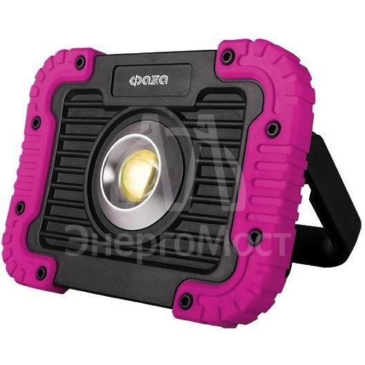 Фонарь светодиодный рабочий WL1-L5W-mg 5Вт COB яркий(400Лм)/эконом(180Лм)/мигающий магнитный держатель 4хAA (не в компл.) черн./рубин. ФАZА 5022645