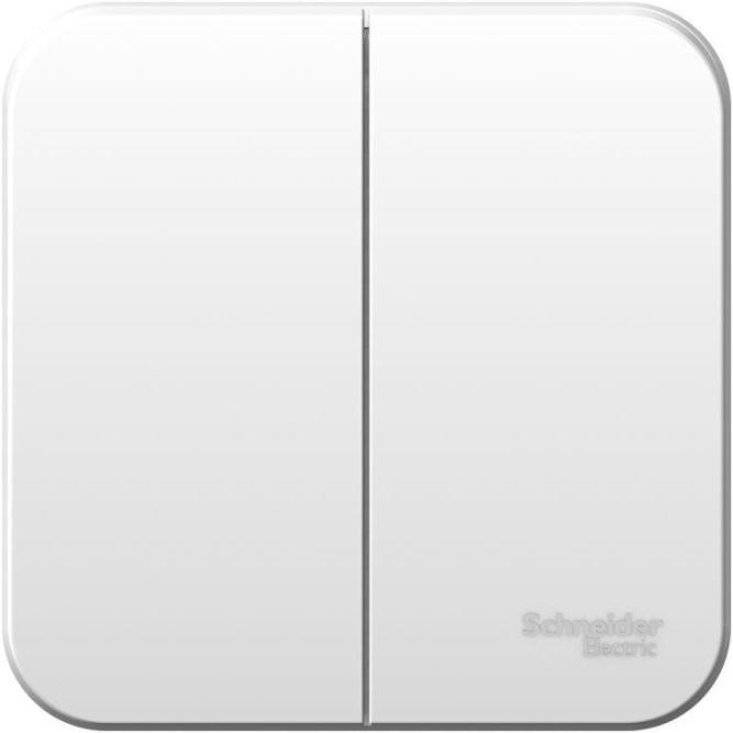 Выключатель 2-кл. ОП Blanca 10А IP20 (сх. 5) 250В с металлич. пластиной бел. SE BLNVA105021