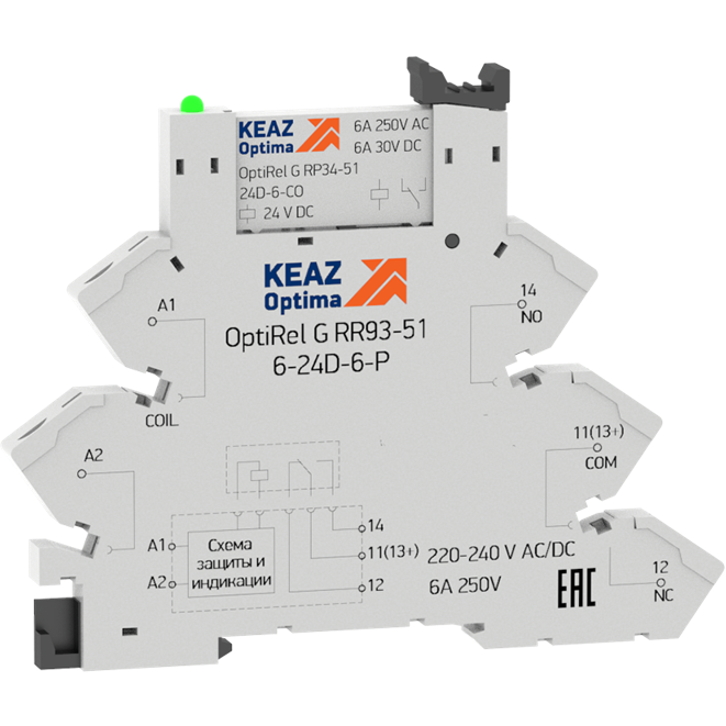 Модуль релейный OptiRel G RM38-61-24D-6-P-CO КЭАЗ 282948