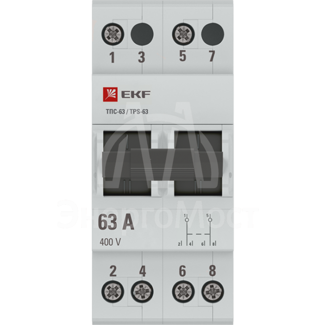 Переключатель трехпозиционный ТПС-63 2P 63А PROxima EKF TPS263