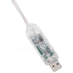 Гирлянда смарт &amp;quot;Нить&amp;quot; из росы с крупными светодиодами 10м 100LED RGB IP20 прозр. провод USB Neon-Night 245-019