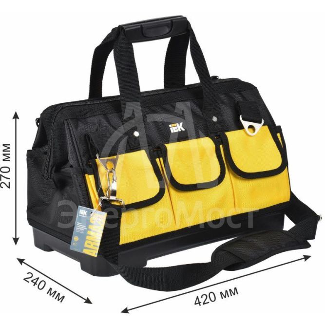 Сумка монтажника с пластиковым дном BG-03 IEK ARMA2L 5 IEK A2L5-BG12-03-K02