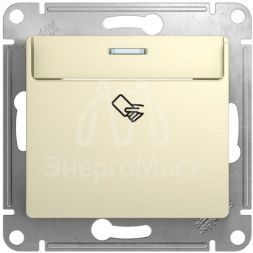 Выключатель карточный 1-кл. 1мод. СП Glossa 10А IP20 (сх. 6) механизм беж. SchE GSL000269