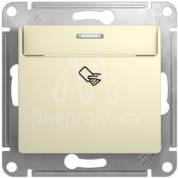 Выключатель карточный 1-кл. 1мод. СП Glossa 10А IP20 (сх. 6) механизм беж. SchE GSL000269