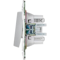 Выключатель перекрестный 2-кл. SKANDY 10А SK-V06S серебр. IEK SK-V23-0-10-K23