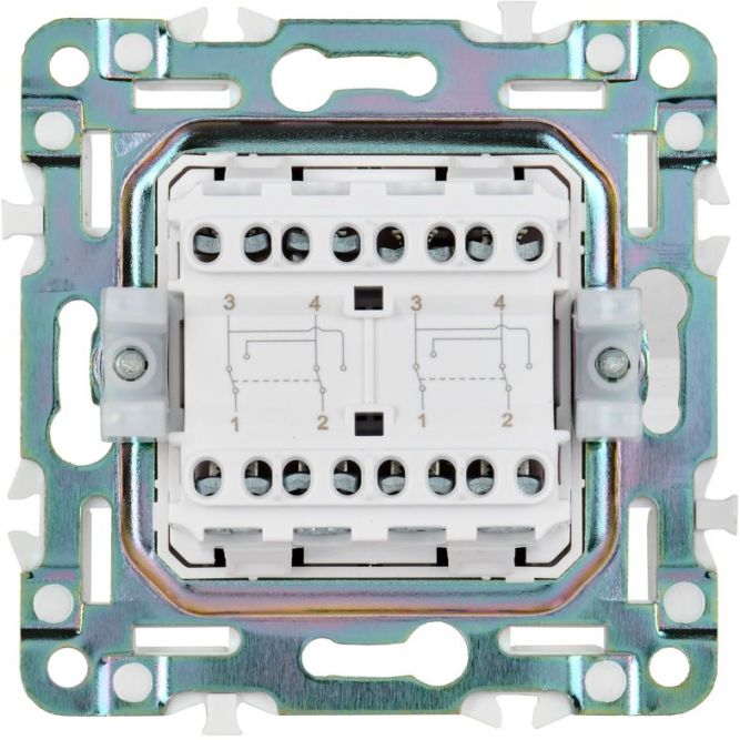 Выключатель перекрестный 2-кл. SKANDY 10А SK-V06S серебр. IEK SK-V23-0-10-K23