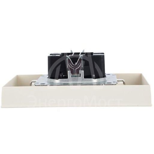 Розетка 2-м СП BRITE РСш12-3-БрКр 16А в сборе с заземл. защ. шторки беж. IEK BR-R24-16-K10-F