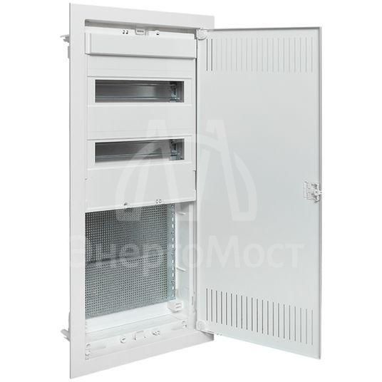 Щит комбинированный встраив. Nova 2 DIN-рейки + 2 монтаж. платы 4 габарит IP41 с метал. перфорированной дверью EKF nv-cb-pmd-2+2