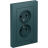 Розетка 2-м СП AtlasDesign 16А IP20 без заземл. в сборе изумруд SchE ATN000820