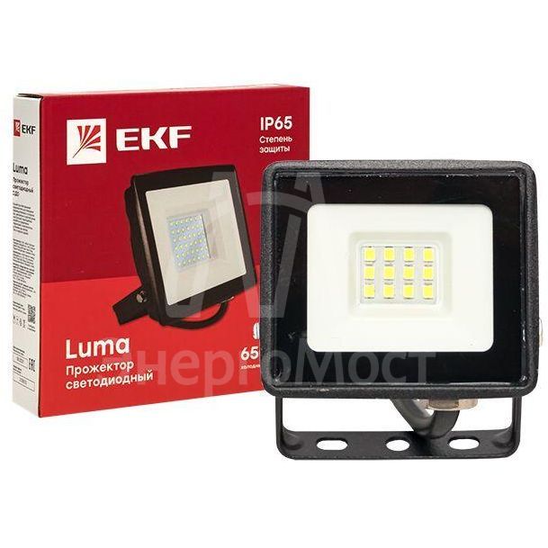 Прожектор светодиодный СДО-3001 10Вт 6500К IP65 Basic EKF FLL-3001-10-6500