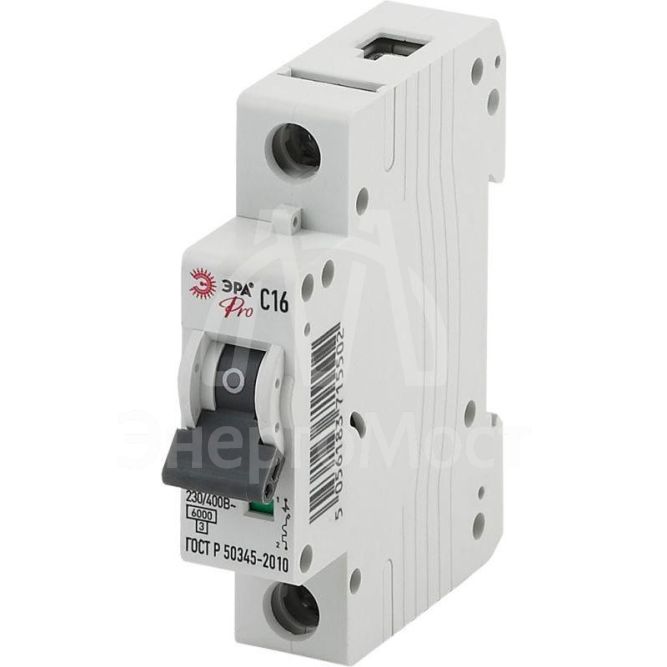 Выключатель автоматический модульный 1п C 6А ВА47-63 Pro NO-901-47 ЭРА Б0031817