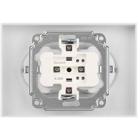 Розетка 2-м СП Accent 6-205-06 16А IP20 250В 2P+E Schuko AL/CU перламутр. Intro Б0063495