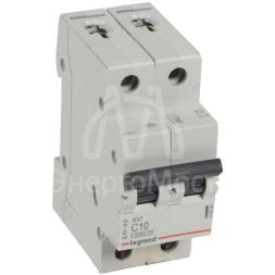 Выключатель автоматический модульный 2п C 10А 4.5кА RX3 Leg 419695
