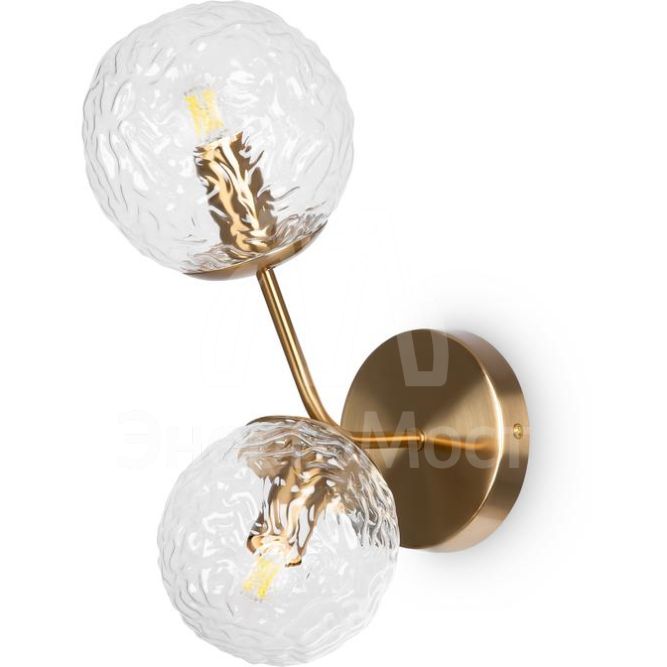 Светильник Fluff 40Вт E14х2 IP20 бра настен. Freya FR5207WL-02BZ