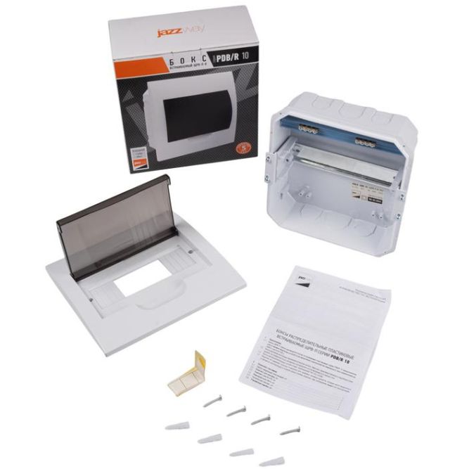Бокс модульный встраив. PDB/R 1008 WH (ЩРВ-П- 8) IP41 пластик. Pro JazzWay 5071742