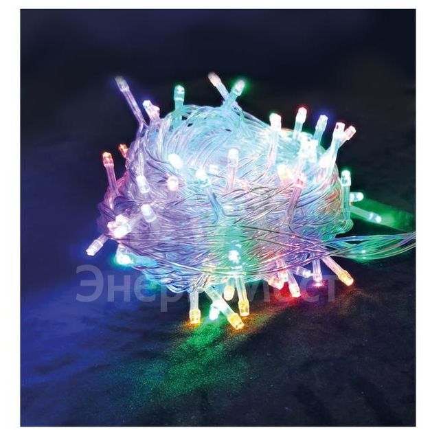Гирлянда светодиодная 30LED прозр. провод 5м (3.5+1.5) диоды RGB Космос KOC_GIRLEDBIRD_B