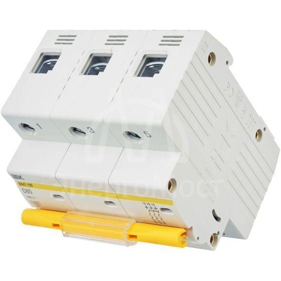 Выключатель автоматический модульный 3п D 80А 10кА ВА47-100 IEK MVA40-3-080-D