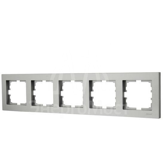 Рамка 5-местн. горизонт. VESNA платина LEZARD 742-3500-150