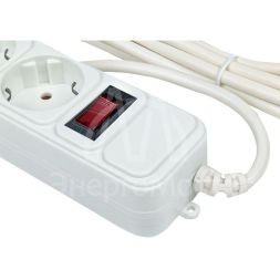 Удлинитель с сетевым фильтром 6х5м с заземл. 16А IP20 Блокбастер XL 3.2кВт ПВС 3х1 с выкл. PROxima EKF UFA16-310-6-05