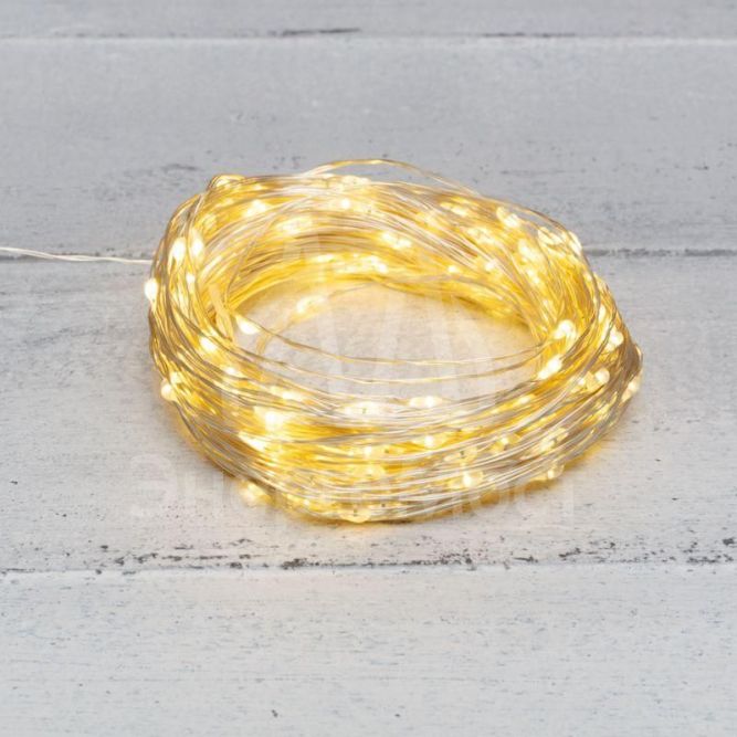 Гирлянда светодиодная &amp;quot;Роса&amp;quot; 20м 200LED тепл. бел. 3.6Вт IP44 с трансф. Neon-Night 303-206