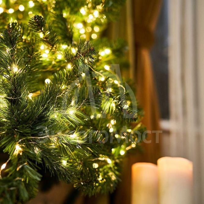 Гирлянда светодиодная &amp;quot;Роса&amp;quot; 20м 200LED тепл. бел. 3.6Вт IP44 с трансф. Neon-Night 303-206