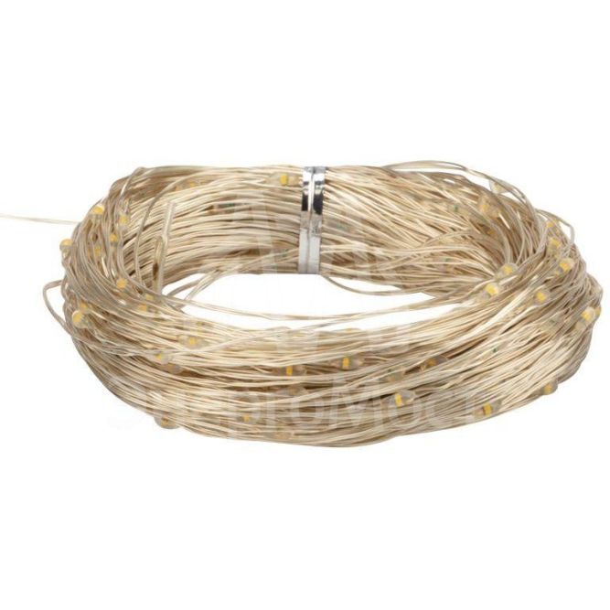 Гирлянда светодиодная &amp;quot;Роса&amp;quot; 20м 200LED тепл. бел. 3.6Вт IP44 с трансф. Neon-Night 303-206