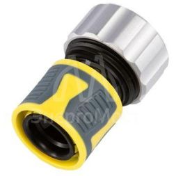 Коннектор для шланга быстросъемный 3/4дюйм с зажимной шайбок из цинка ЧЕТЫРЕ СЕЗОНА 62-0306-F