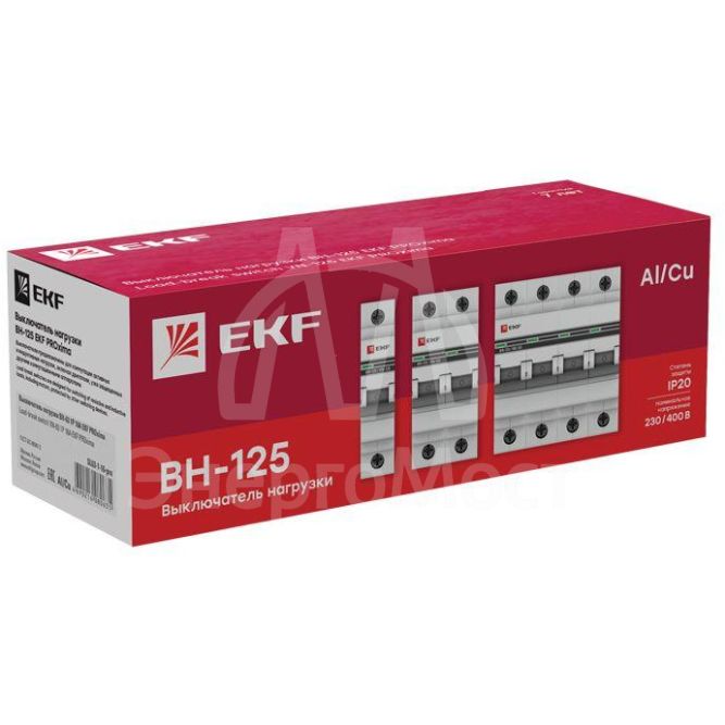 Выключатель нагрузки 3п 100А ВН-125 PROxima EKF SL125-3-100-pro