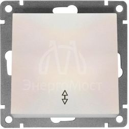 Переключатель проходной 1-кл. СП Афина 10А IP20 механизм жемчуг Universal A0025-OBr