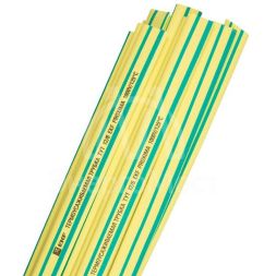 Трубка термоусадочная ТУТ нг 10/5 желт./зел. 1м (уп.50шт) PROxima EKF tut-10-yg-1m