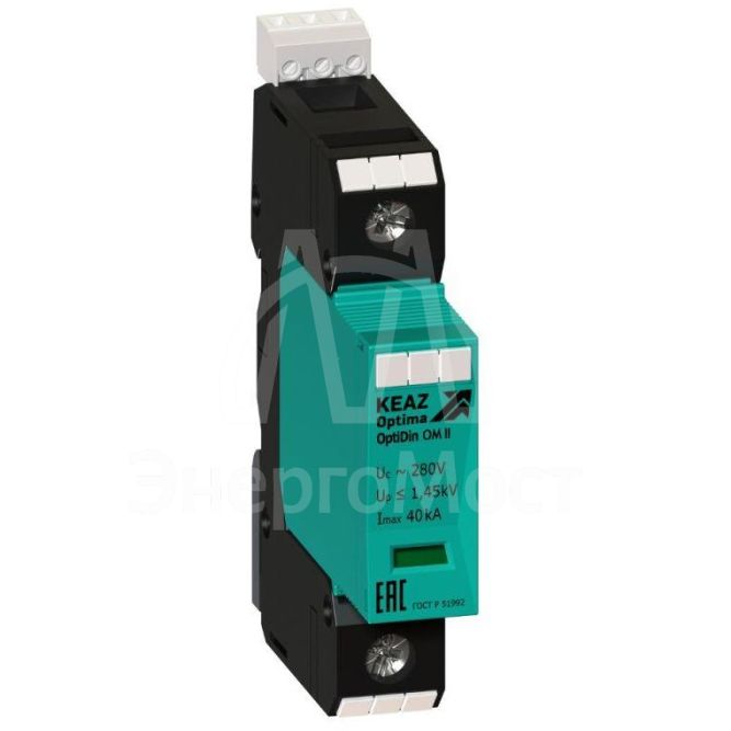 Ограничитель импульсных перенапряжений (УЗИП) OptiDin OM II 1 385/40 КЭАЗ 227679