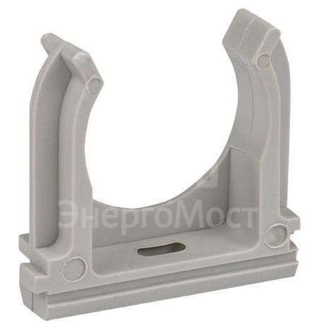 Держатель для труб (клипса) d32мм сер. (уп.50шт) Plast EKF derj-z-32n