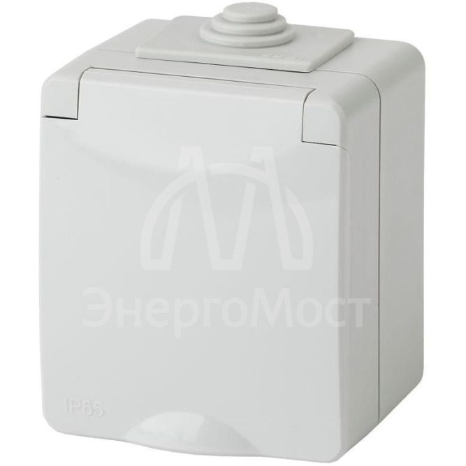 Розетка ОП 2P+E 11-2602-03 16А-250В с защ. шторками IP65 сер. ЭРА Б0035990