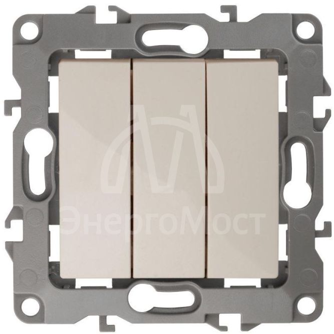 Механизм выключателя 3-кл. СП Эра12 10А IP20 12-1107-02 250В 10AX сл. кость Эра Б0014670