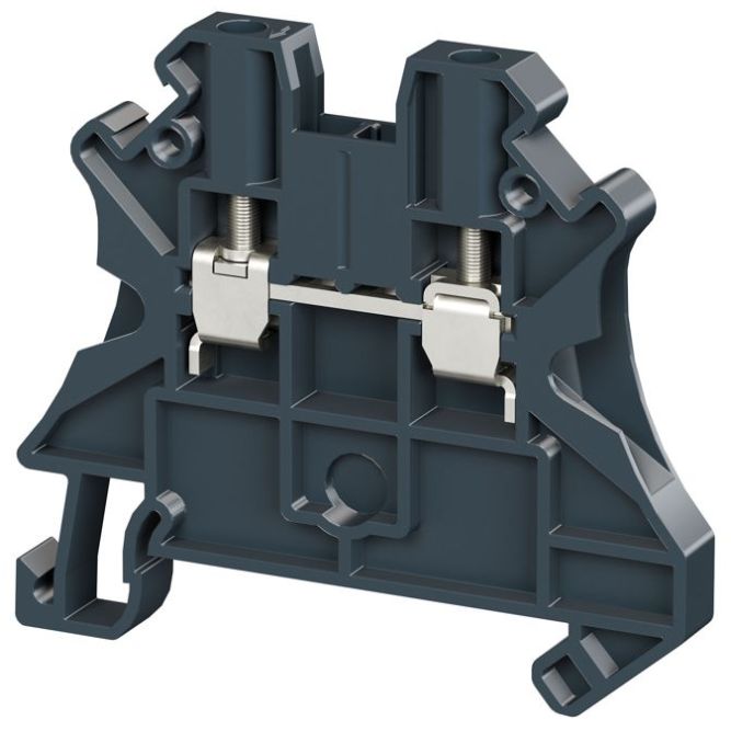 Клемма проходная винтовой зажим 2 точки подключения 2.5кв.мм черн. DKC TUR-2.5R-BK