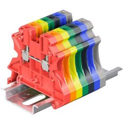 Клемма проходная винтовой зажим 2 точки подключения 2.5кв.мм черн. DKC TUR-2.5R-BK