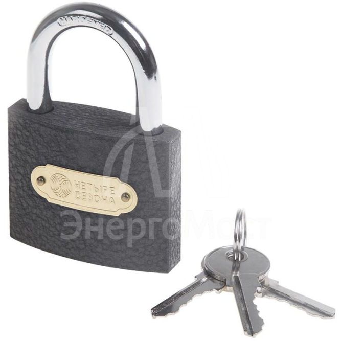 Замок навесной &amp;quot;Чугун&amp;quot; 60мм ЧЕТЫРЕ СЕЗОНА 79-0006